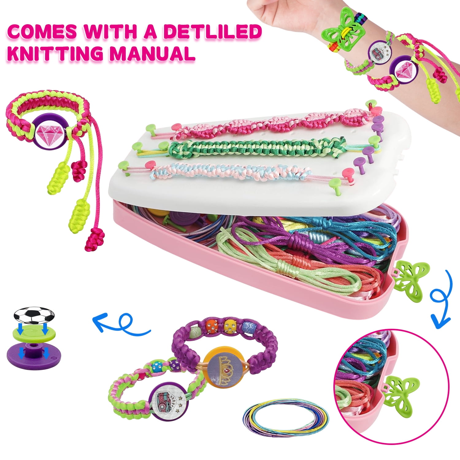 Rirool Friendship Bracelet Making Kit for Girls 8-12 - DIY Jewelry Craft Set, Resilient Friendship Bracelet Toy, Birthday Gift for Girls - Image 4