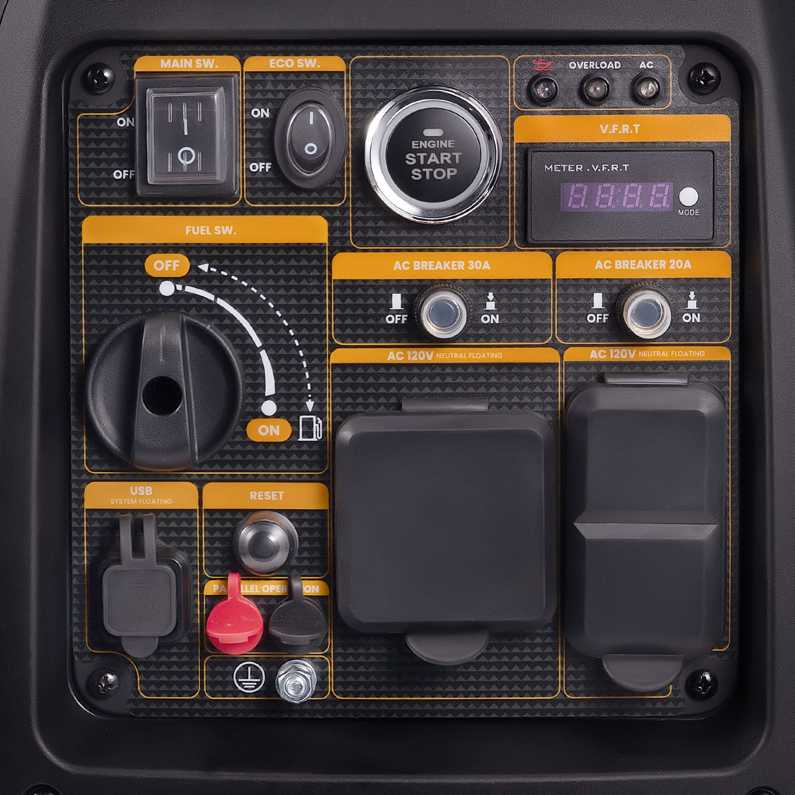 5KW Portable Inverter Generator, 3800W Running/5000W Peak, Gasoline 4-Stroke OHV Engine, Remote/Electric/Recoil Start, Quiet Power for RV Camping & Home Emergency, SKU 05205860 - Image 3