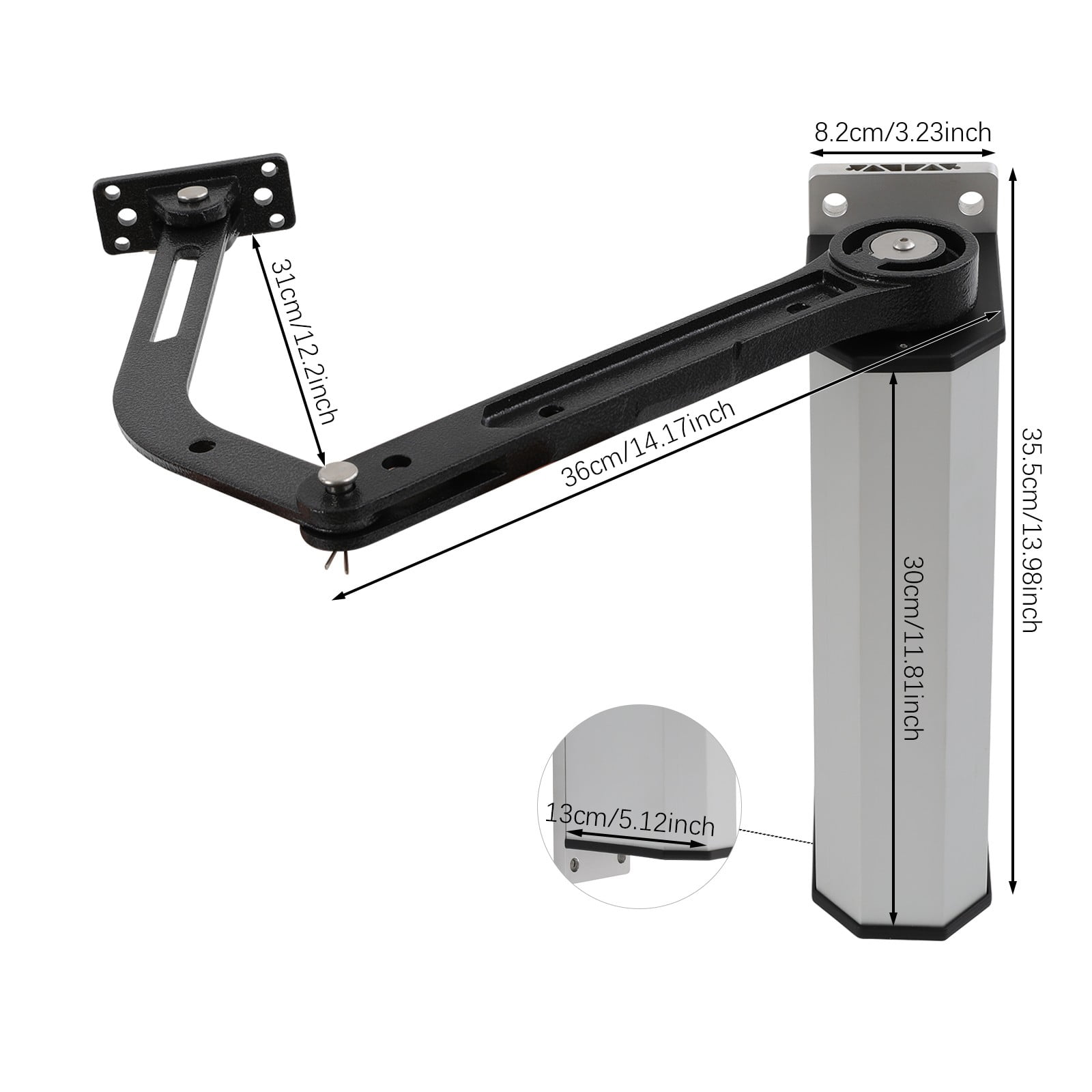 Modern Automatic Swing Gate Silver Electric Door Operator Closer Mechanism w/Remotes for Supermarkets - Image 19