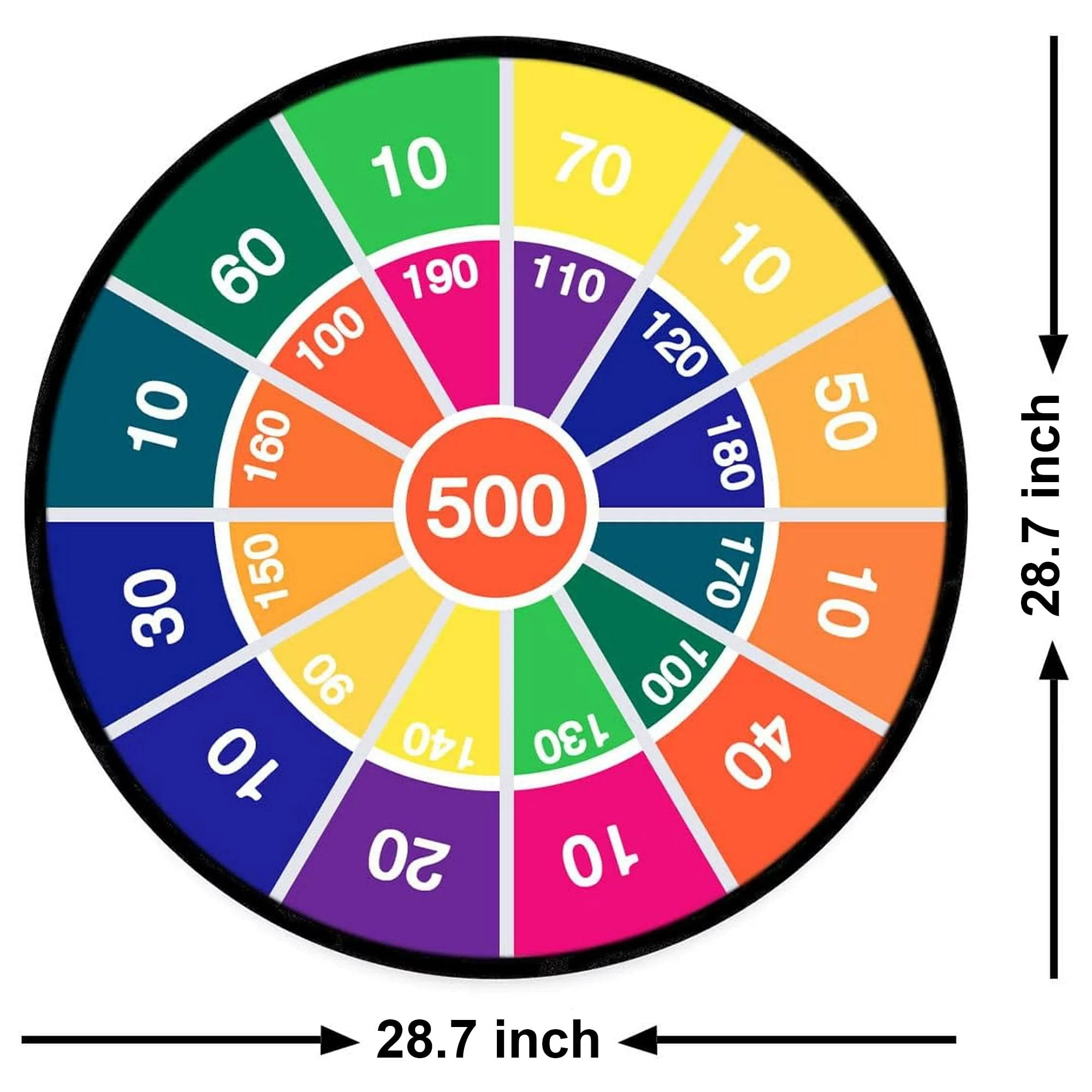 Rirool Kids Dartboard Set - Safe Board with 16 Sticky Plastic Balls - 28.3 Inches - Fun Family Party Game Gift - Image 3