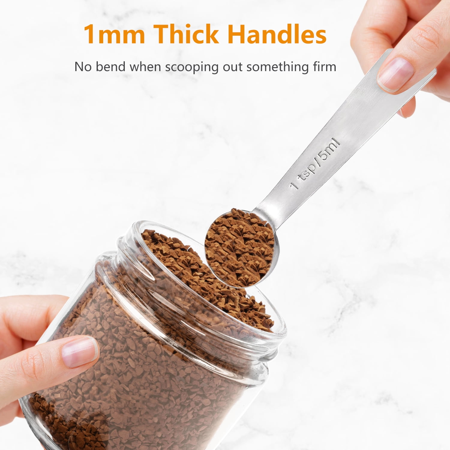 Rirool Stainless Steel Measuring Spoons Set of 9 Piece - Accurate Measurement for Cooking and Baking - Durable and Rust-Resistant Kitchen Tools - Image 7