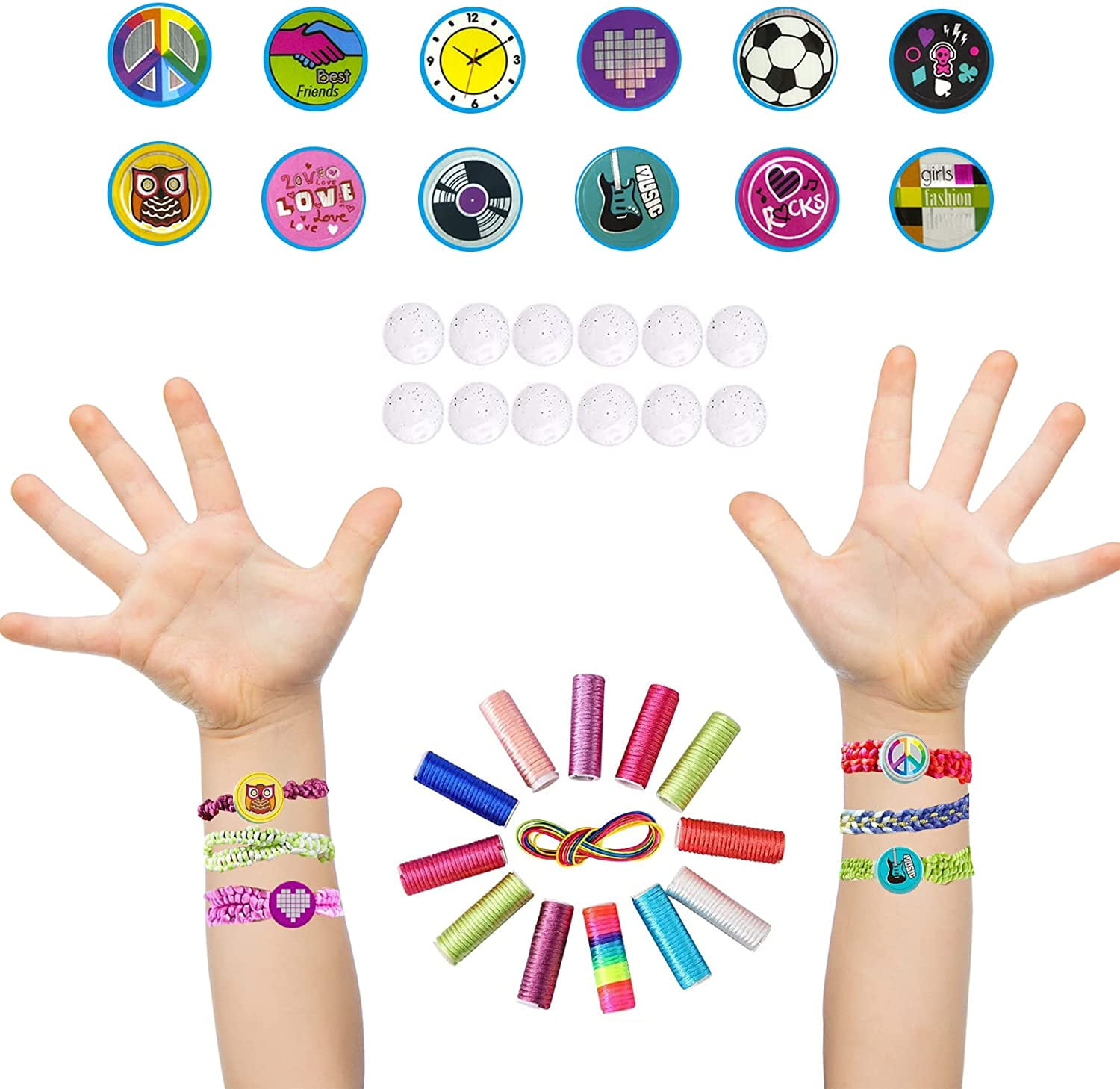 Rirool Girls DIY Friendship Bracelet Making Kit β Arts & Crafts Toy for Ages 6-12, Make 12 Unique Bracelets, Ideal Gift for Kids - Image 4