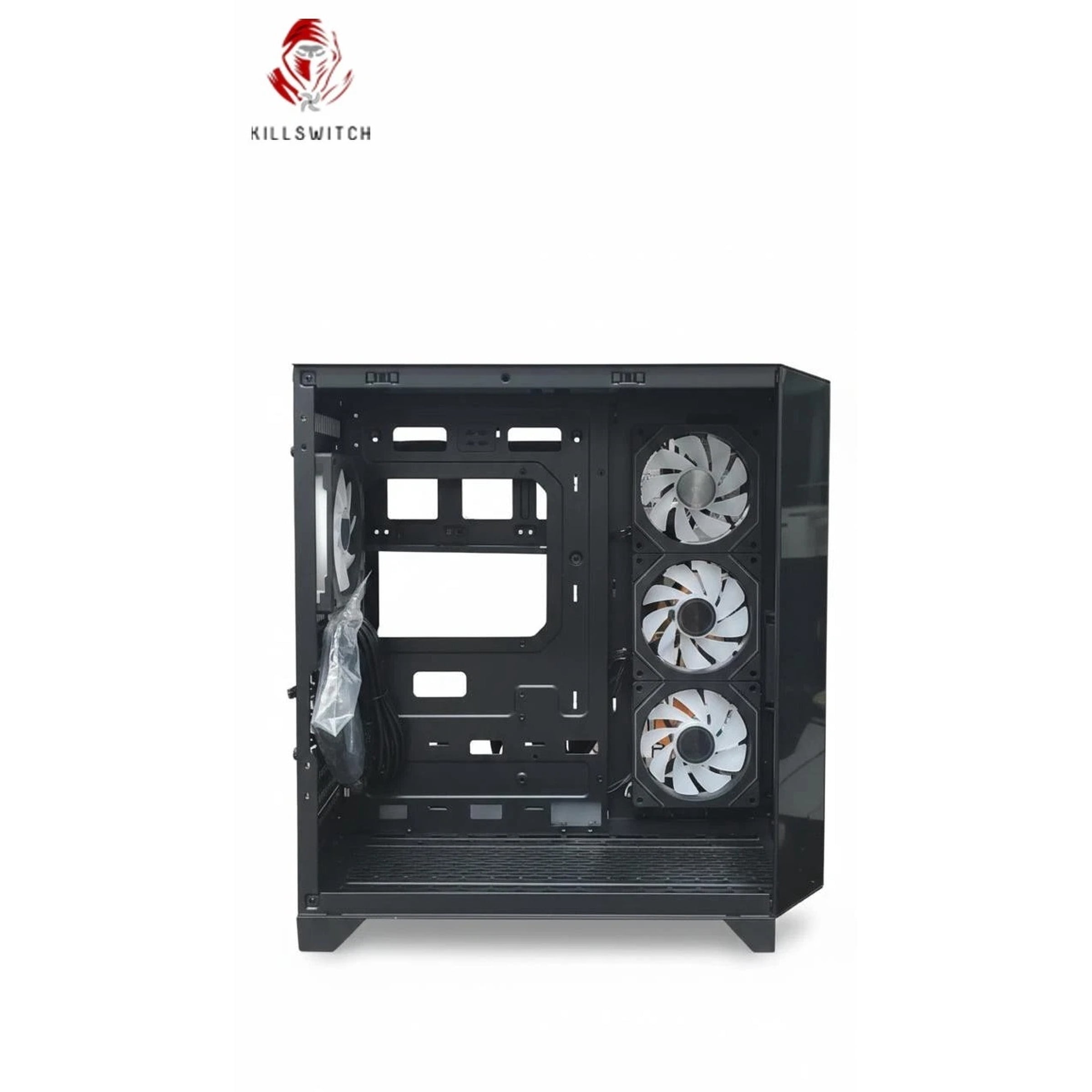 KILLSWTICH - KS MXJ PLUS - ATX/MATX/ITX GAMING PC CASE w/ SCREEN, PSU & 4 FANS - Image 8