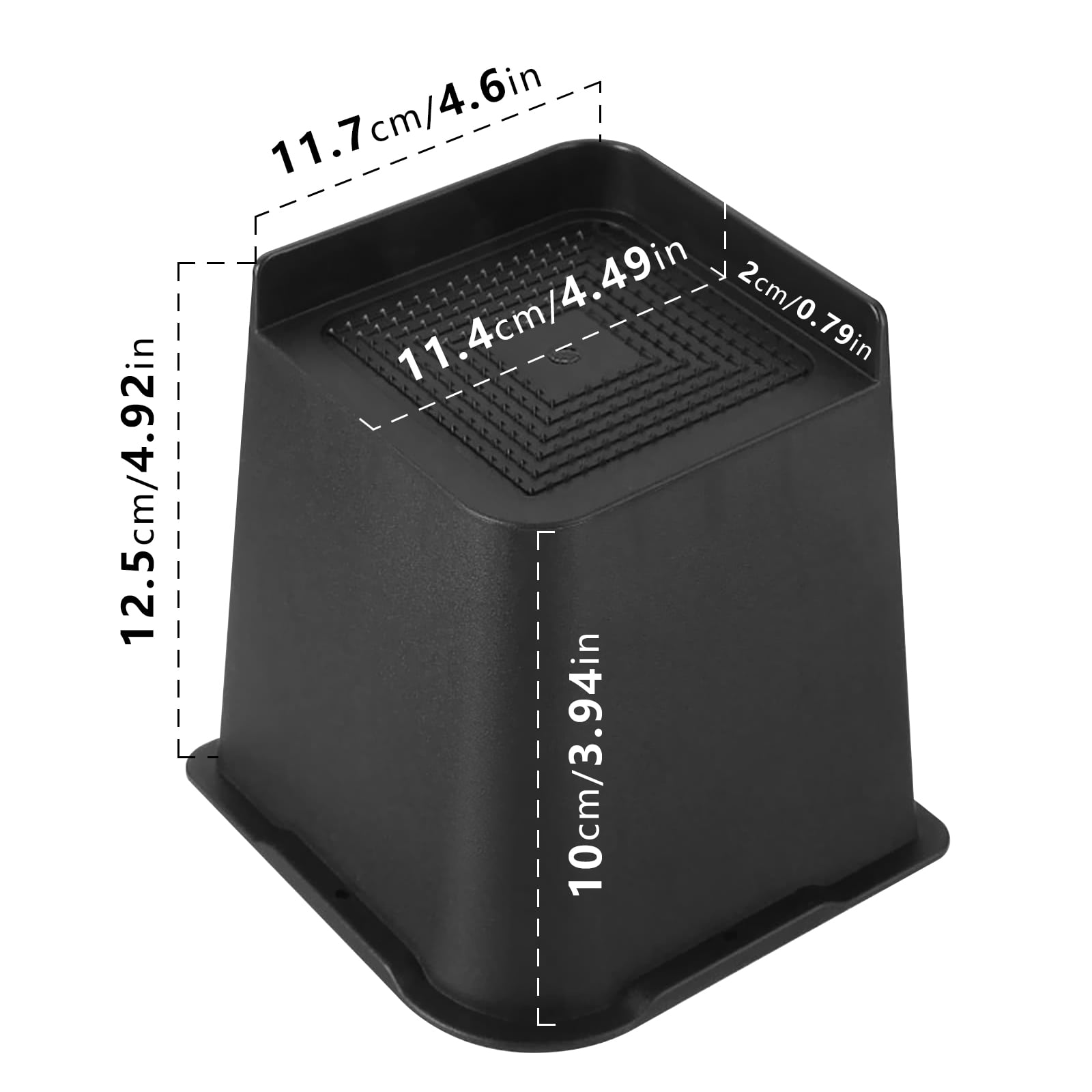 Rirool Adjustable 4 inch Bed Lifts, Bed Furniture Riser, Heavy Duty Stackable Bed Elevators Set of 4 Riser - Image 3