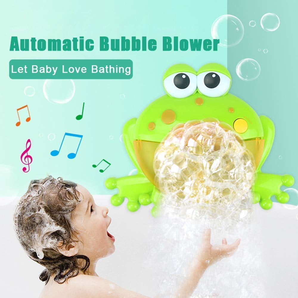 Rirool Baby Bath Bubble Toys Set,Tub Big Frog Automatic Bubble Maker Blower Toys with 12 Music Baby Fun Shower Toys, for Boys, Girls - Image 2