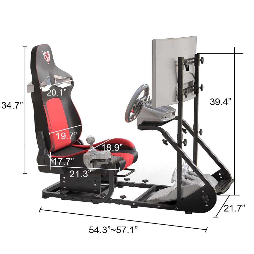 Racing Wheel Cockpit with Enhanced Stability – Compatible with Fanatec, PXN, Thrustmaster, Logitech, Adjustable, Excludes Handbrake, Pedals, Monitor - Image 8