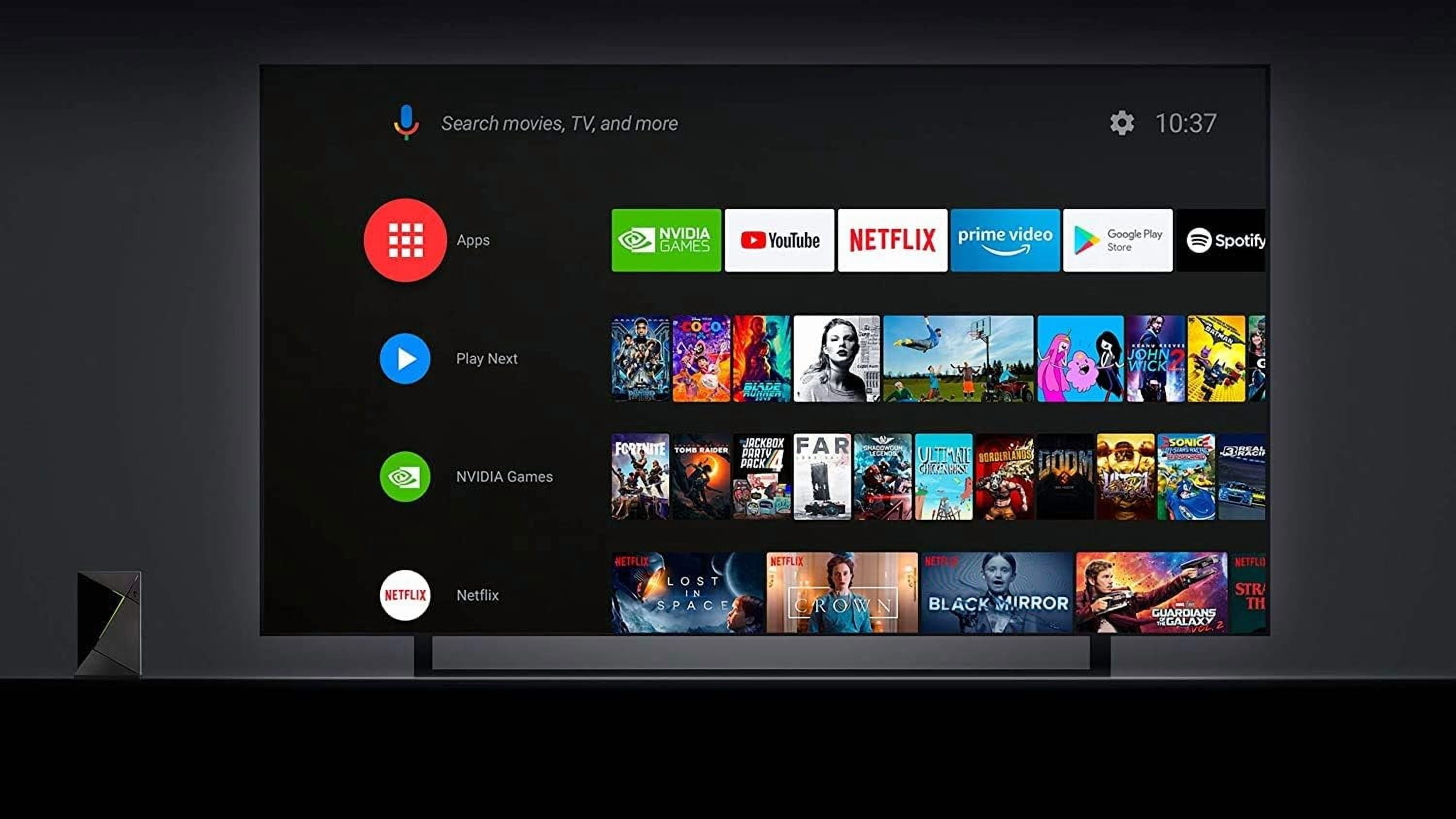Shield Android TV Pro 4K HDR Streaming Media Player, 3GB RAM, 2X USB, Works with Alexa (Model:945-12897-2500-101) - Image 5