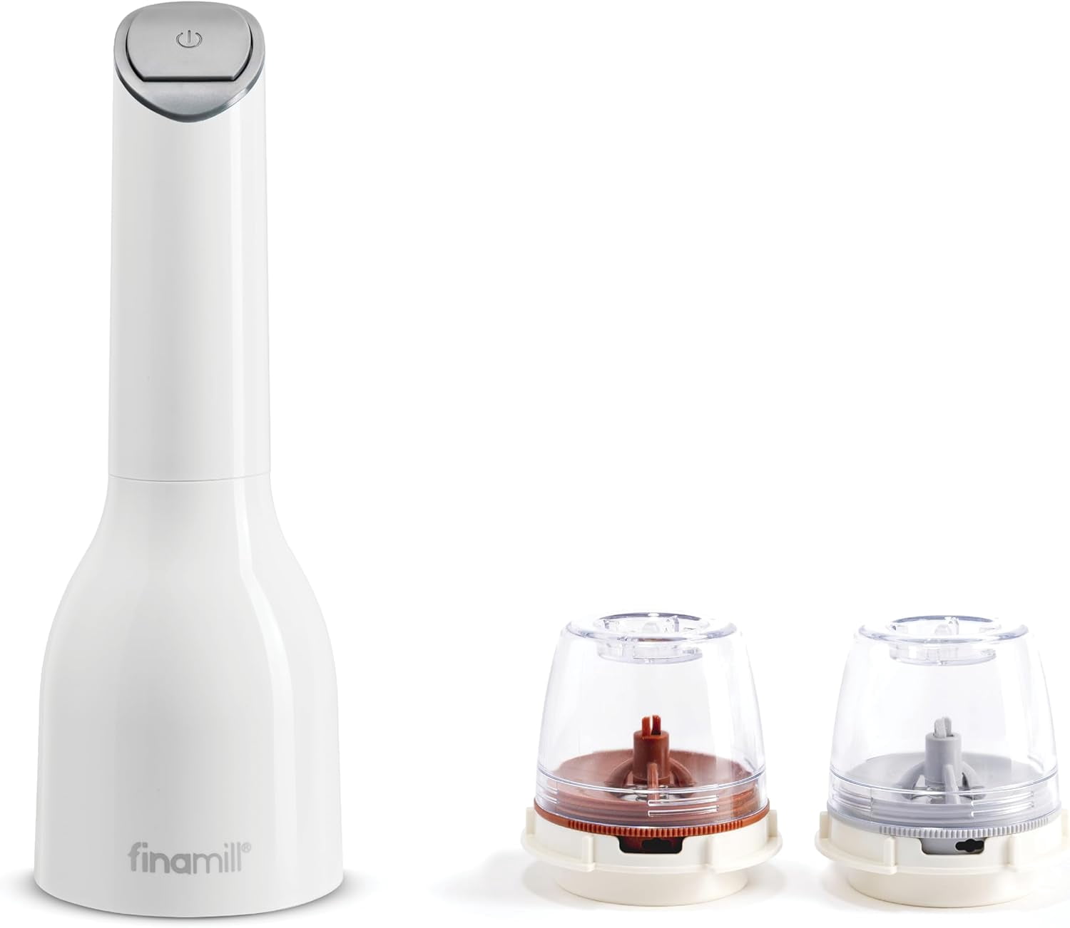 FinaMill Classic Battery Spice Mill – Battery Operated Salt and Pepper Grinder Set, Includes 2 Interchangeable Spice Pods, Adjustable Coarseness, Ceramic Grinder, LED Light, Home and Kitchen Gift Set - Image 3
