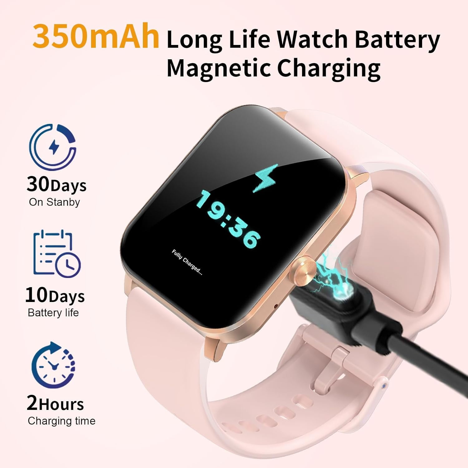 Smart Watch, Smartwatches for Men Women, 1.85" HD Fitness Tracker (Answer/Make Calls), 120+ Sport Modes, Heart Rate/Sleep Monitor, IP68 Waterproof Fitness Watch, Smartwatch for Android iOS - Image 6