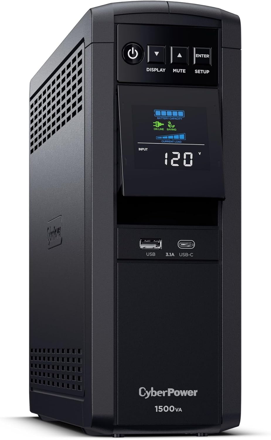 CyberPower CP1500PFCLCD 1500VA/1000W Pure Sine Wave UPS Battery Backup, PFC Compatible, 12 Outlets, AVR Mini Tower - Image 7