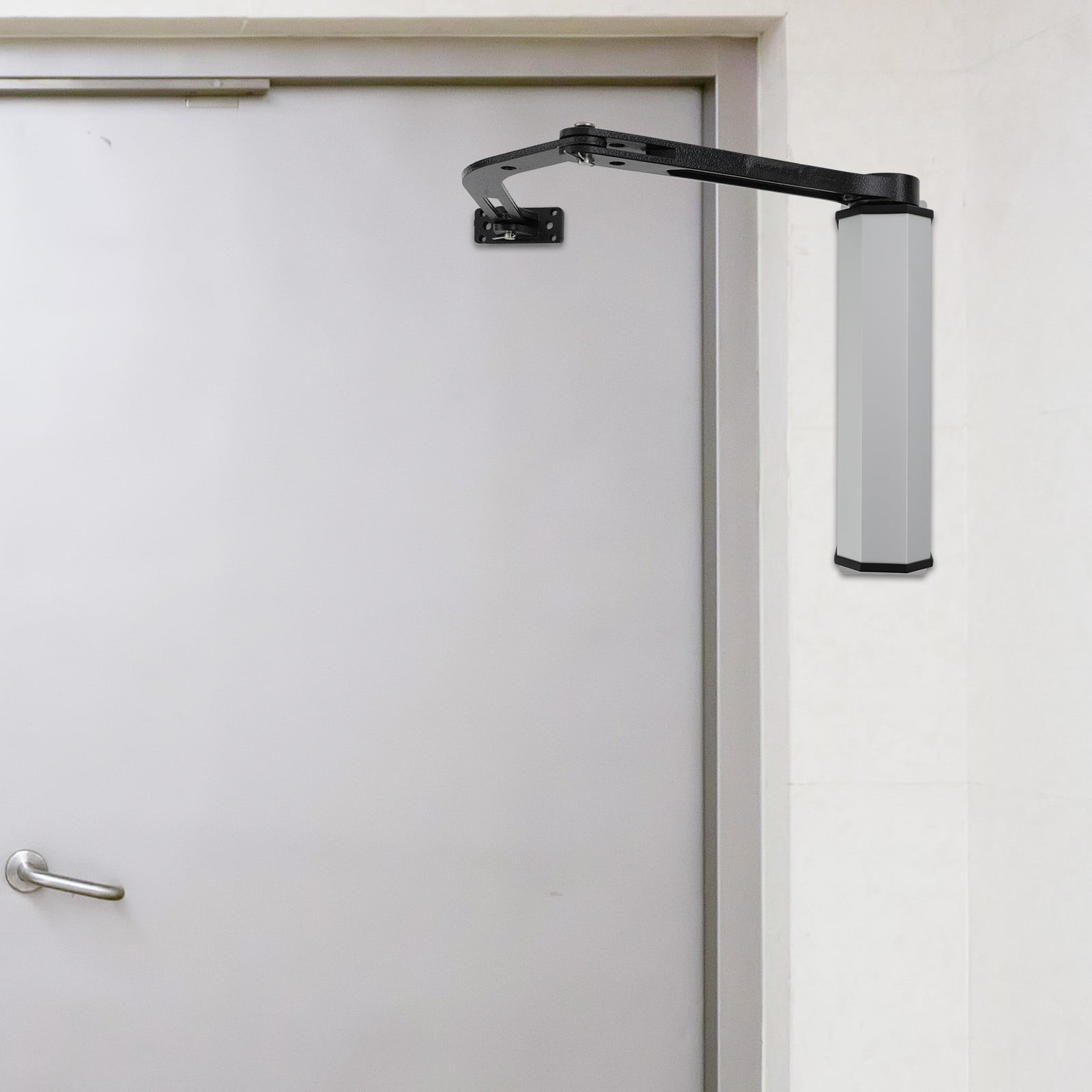 Modern Automatic Swing Gate Silver Electric Door Operator Closer Mechanism w/Remotes for Supermarkets - Image 14