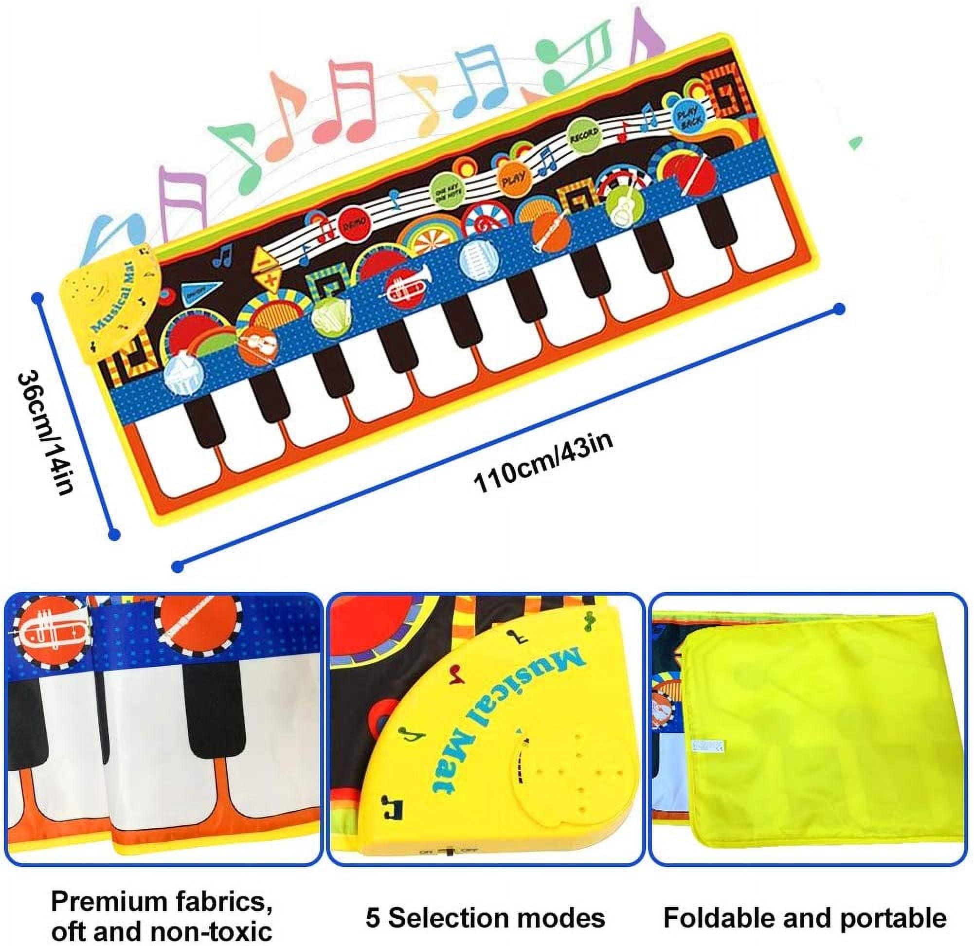 Rirool Kids Piano Dance Mat - Musical Playmat with 8 Instrument Sounds & Touch Keys - Educational Toy for Toddlers 3-7 Years - Image 8