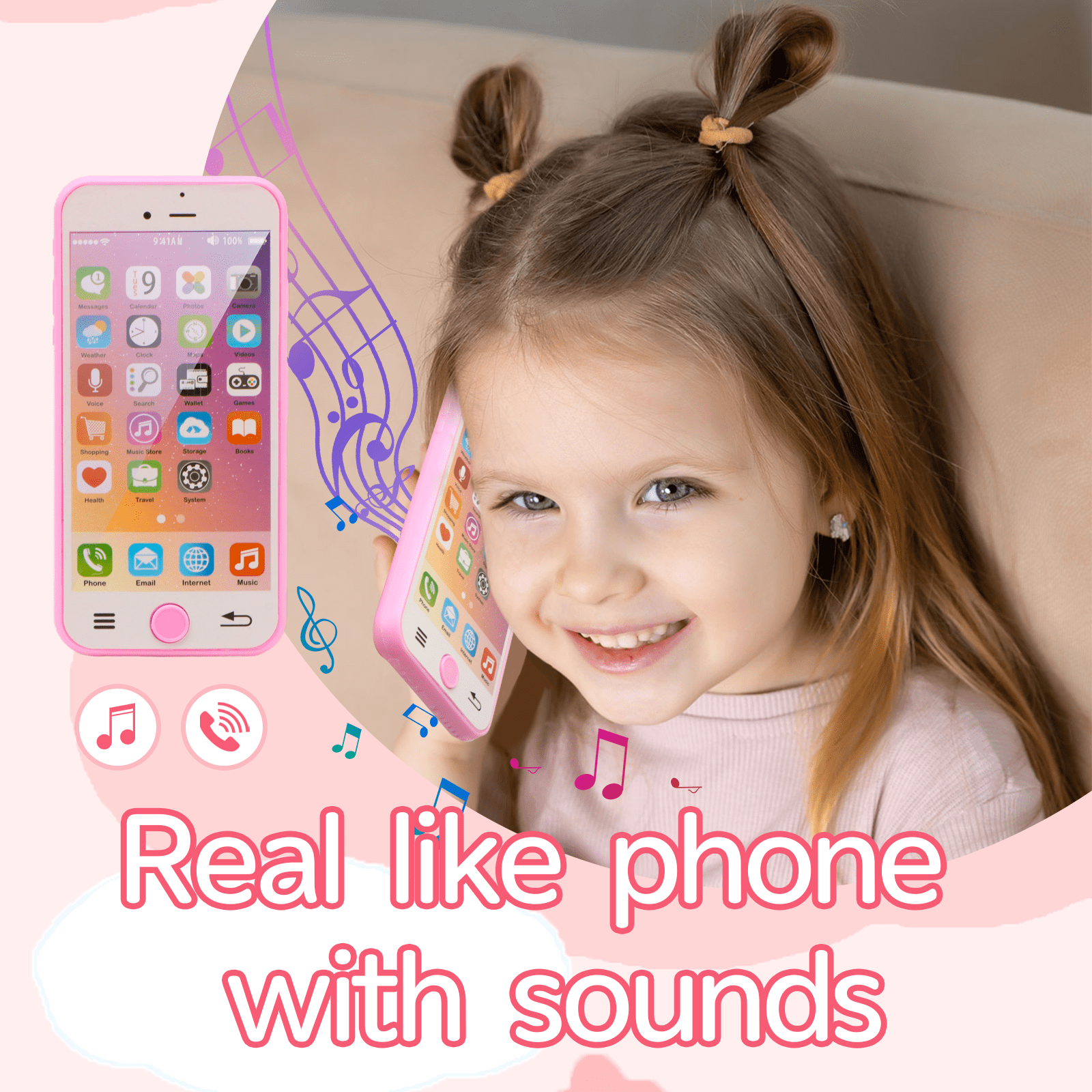 Rirool Kids Toy Travel Bag & Makeup Kit -39 Pcs Play Purse Set for Girls, Includes Wallet, Sunglasses, Phone, Sun Hat - Perfect Birthday Gift for 6-15 Year Olds - Image 2