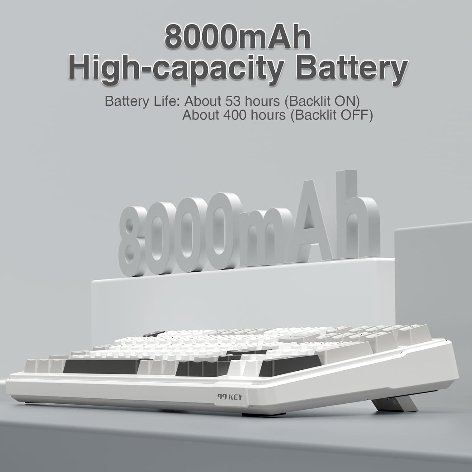 F99 Wireless Mechanical Keyboard,Tri-Mode BT5.0/2.4GHz/USB-C Hot Swappable Custom Keyboard,Pre-lubed Linear Switches,RGB Backlit Computer Gaming Keyboards for PC/Tablet/PS/Xbox - Image 5