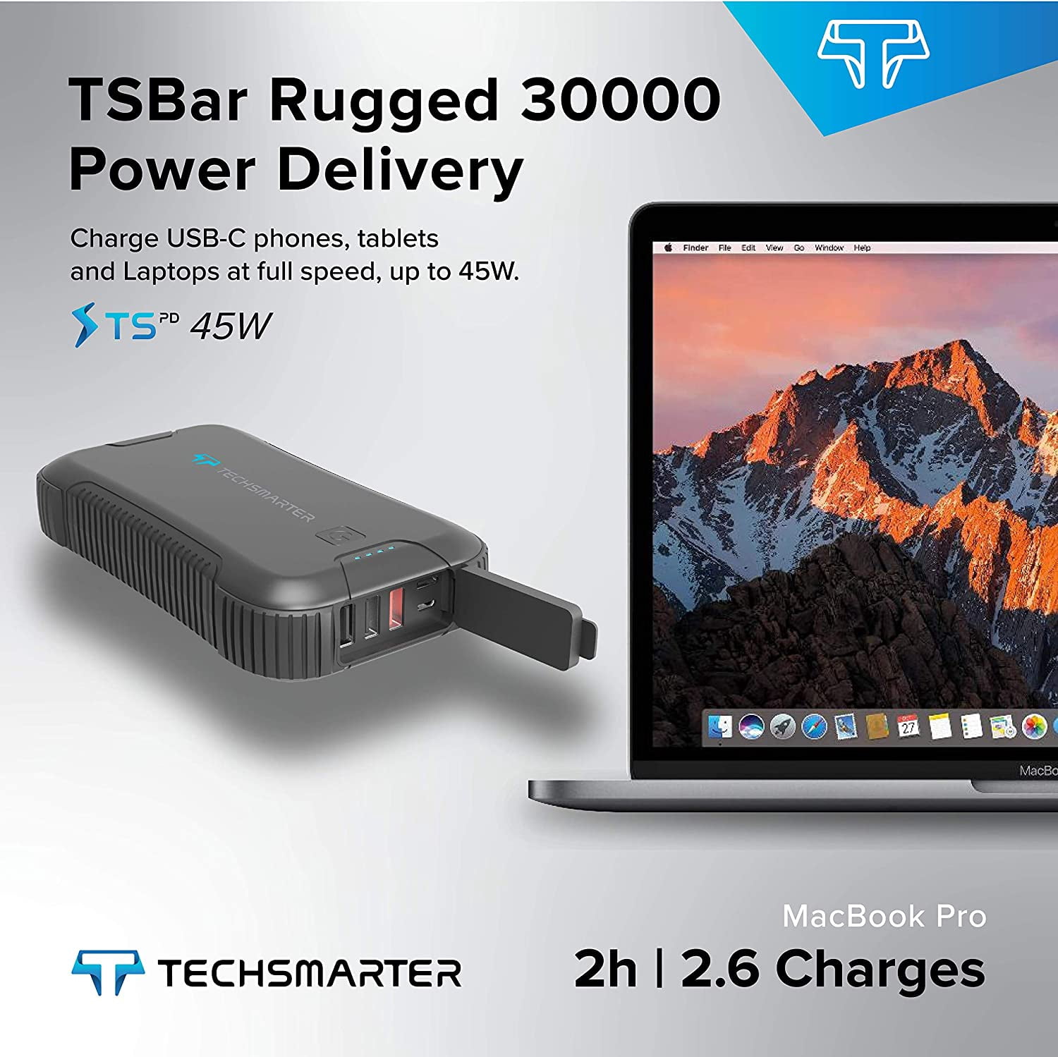 Rugged Waterproof Power Bank 30000mAh 45W USB-C Portable Charger for Outdoor Camping Laptop - Image 7