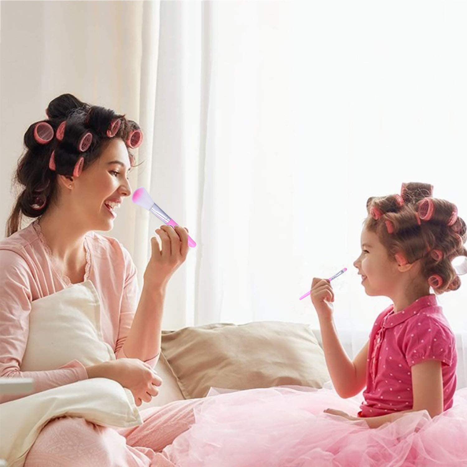 Rirool Play Kit for Girls - Vanity Set and Pretend Makeup Case - Perfect Gift for Toddlers and Kids - Pink - Ages 3-8 (Not Real Makeup) - Image 2