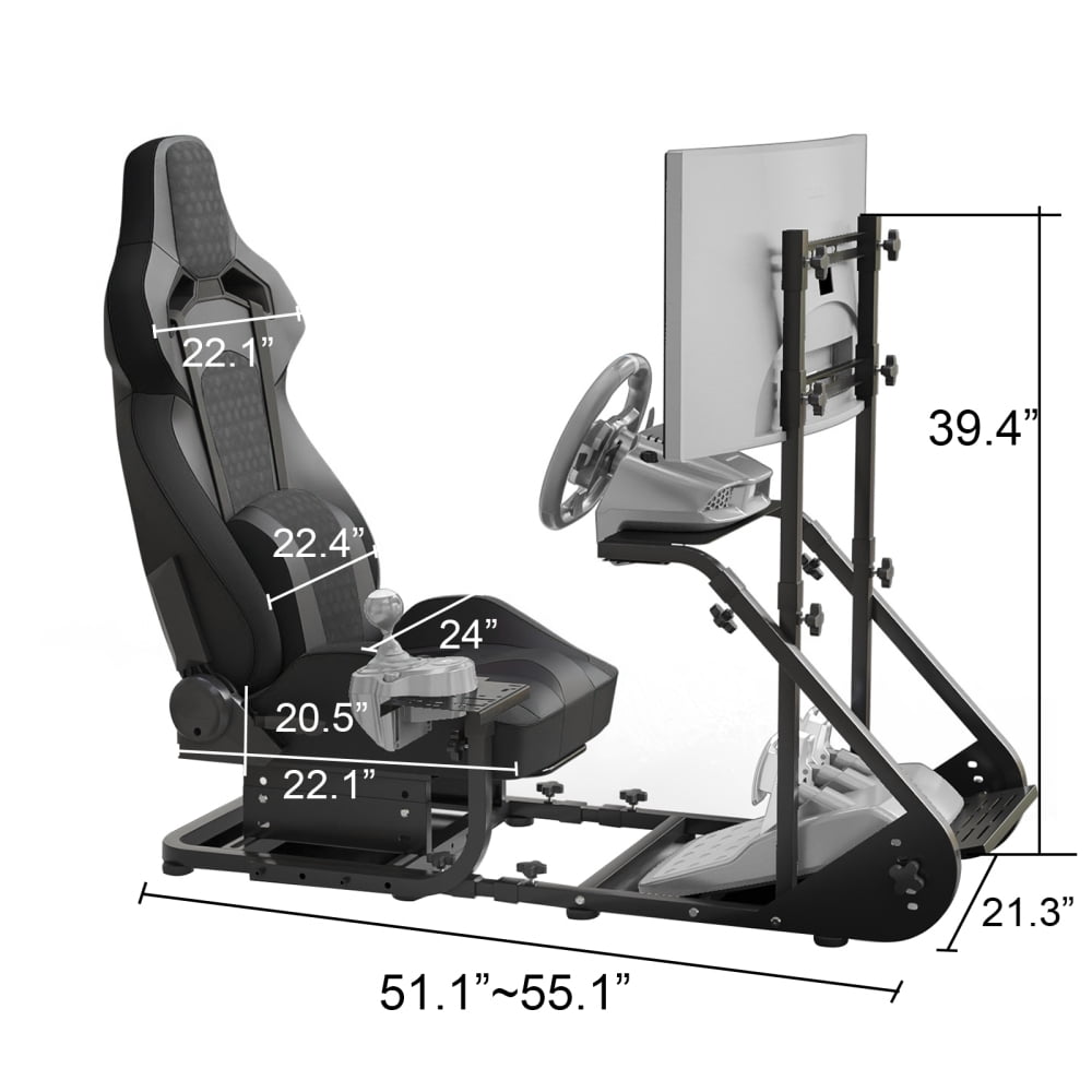 Enhanced Racing Wheel Cockpit for Fanatec, PXN, Thrustmaster, Logitech Simulators, Excluding Handbrake and Pedals - Image 2