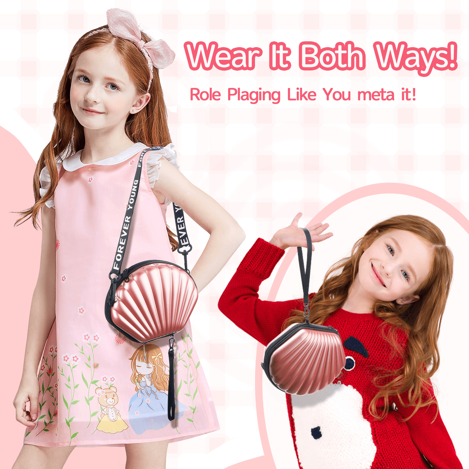 Rirool Girls Makeup Kit โ Washable Play Cosmetics with Pink Seashell Bag, Nail Stickers, Lipsticks, Eyeshadow & Brushes, Ages 3-10 - Image 5