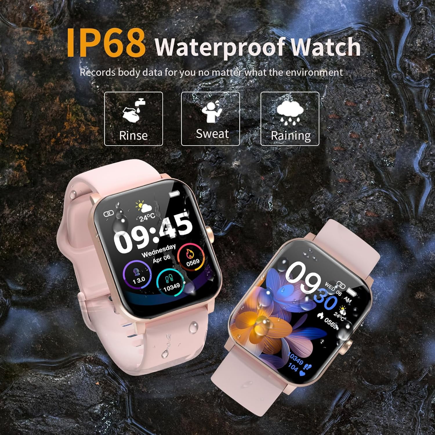 Smart Watch, Smartwatches for Men Women, 1.85" HD Fitness Tracker (Answer/Make Calls), 120+ Sport Modes, Heart Rate/Sleep Monitor, IP68 Waterproof Fitness Watch, Smartwatch for Android iOS - Image 4