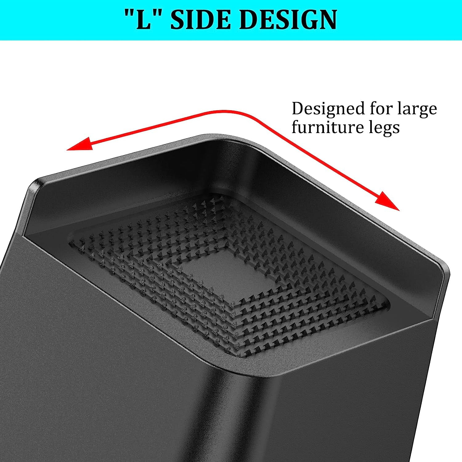 Rirool Adjustable 4 inch Bed Lifts, Bed Furniture Riser, Heavy Duty Stackable Bed Elevators Set of 4 Riser - Image 4