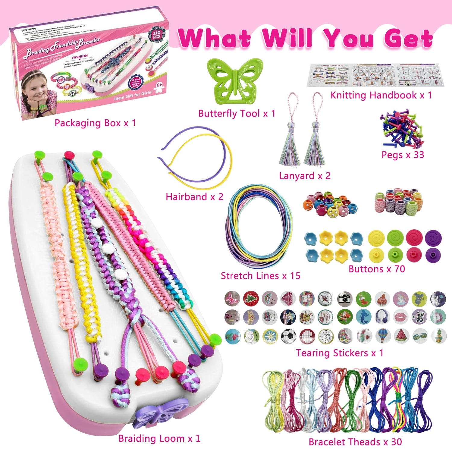 Rirool Friendship Bracelet Making Kit for Girls 8-12 - DIY Jewelry Craft Set, Resilient Friendship Bracelet Toy, Birthday Gift for Girls - Image 3