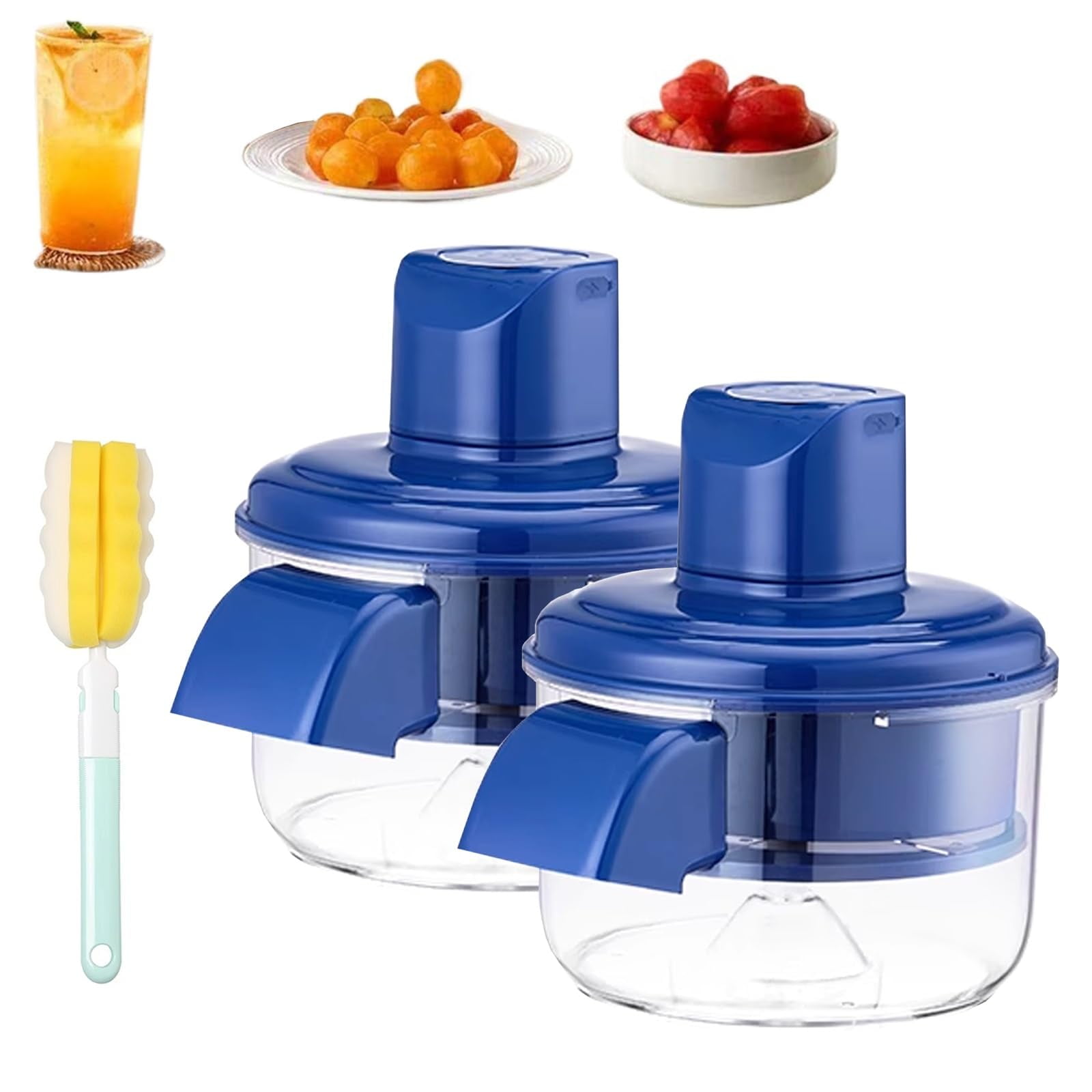 Electric Grape Peeling Machine, Automatic Small Fruit Tomato Peeler Tool Cherry Tomatoes Peeler Skinning Tool Rechargeable Commercial Smart Fruit Machine for Grapes, Cherry, Tomatoes