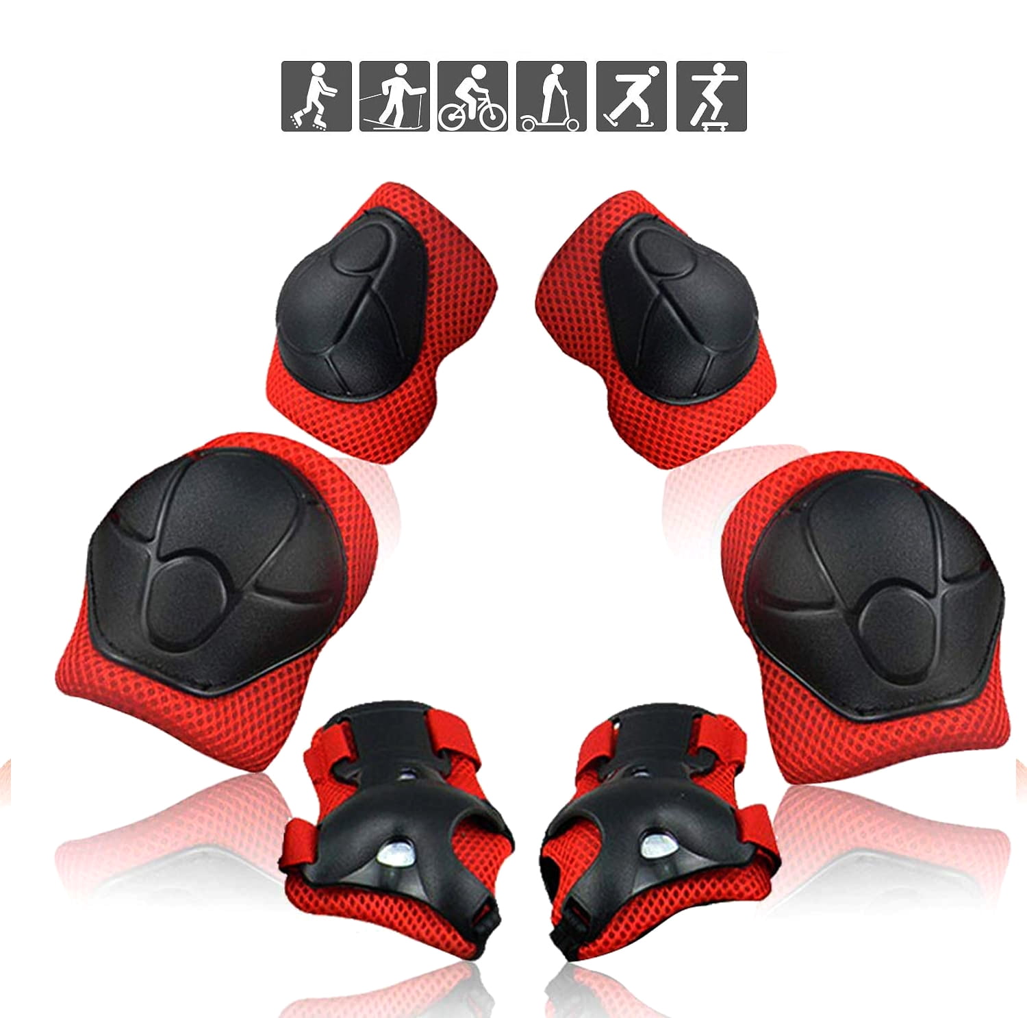 Kids Knee Pads, Elbow Pads & Wrist Guards - 3-in-1 Protective Gear for Toddlers & Kids 2-8 Years - Skating, Cycling, Rollerblading, Scooter