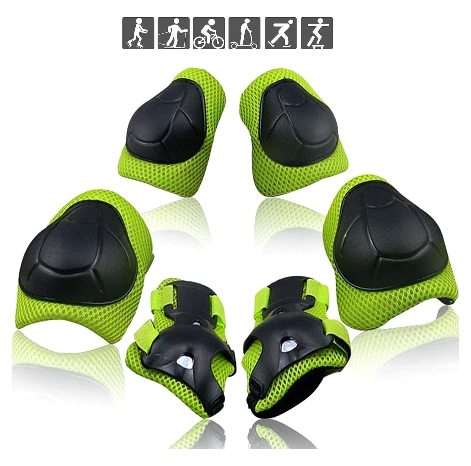 Kids Knee Pads and Elbow Pads Set with Wrist Guards - 3 in 1 Protective Gear for Skateboarding, Roller Skating, Cycling, Scooter, Biking, and Outdoor Sports