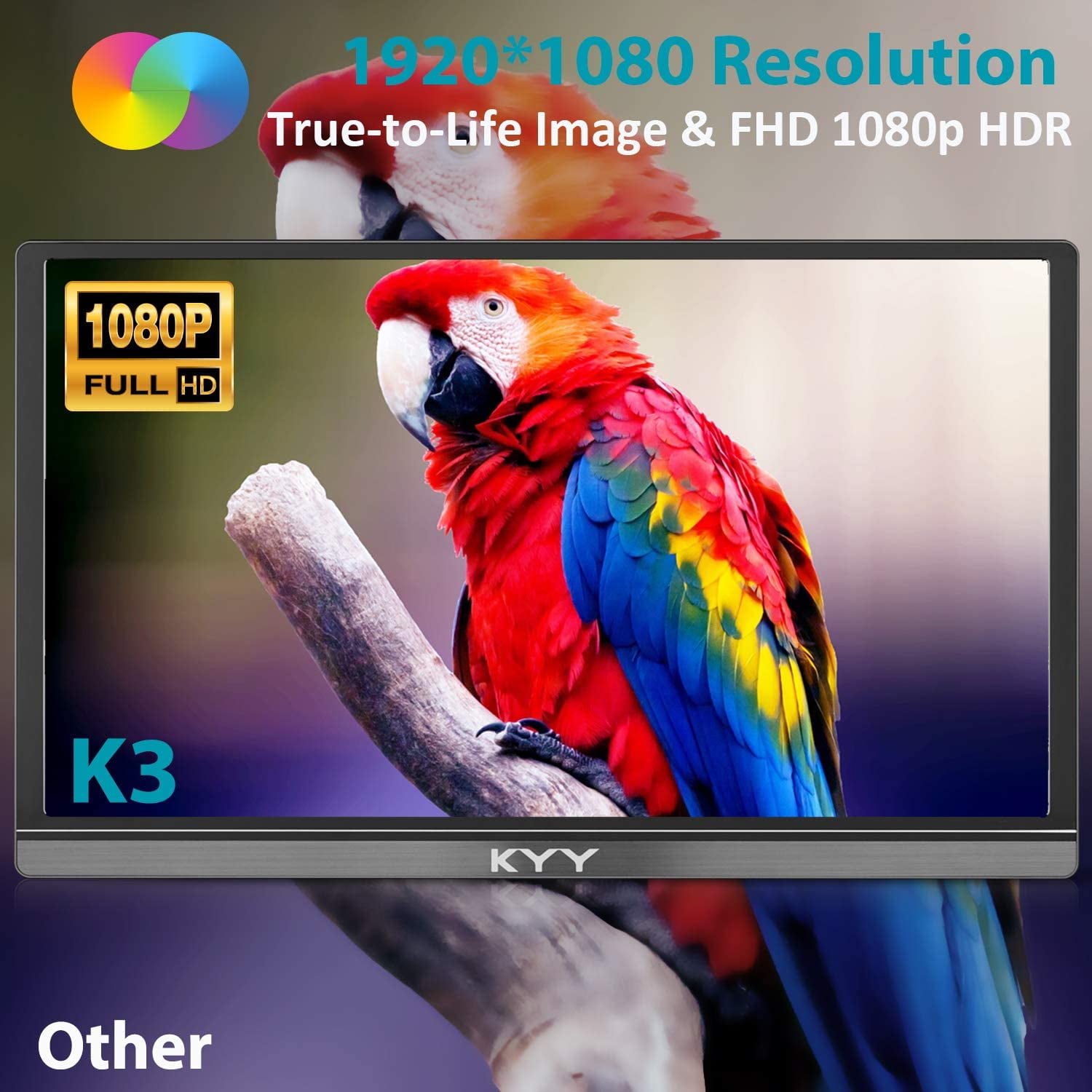 Portable Monitor 15.6inch 1080P FHD USB-C Gaming Display with Cover