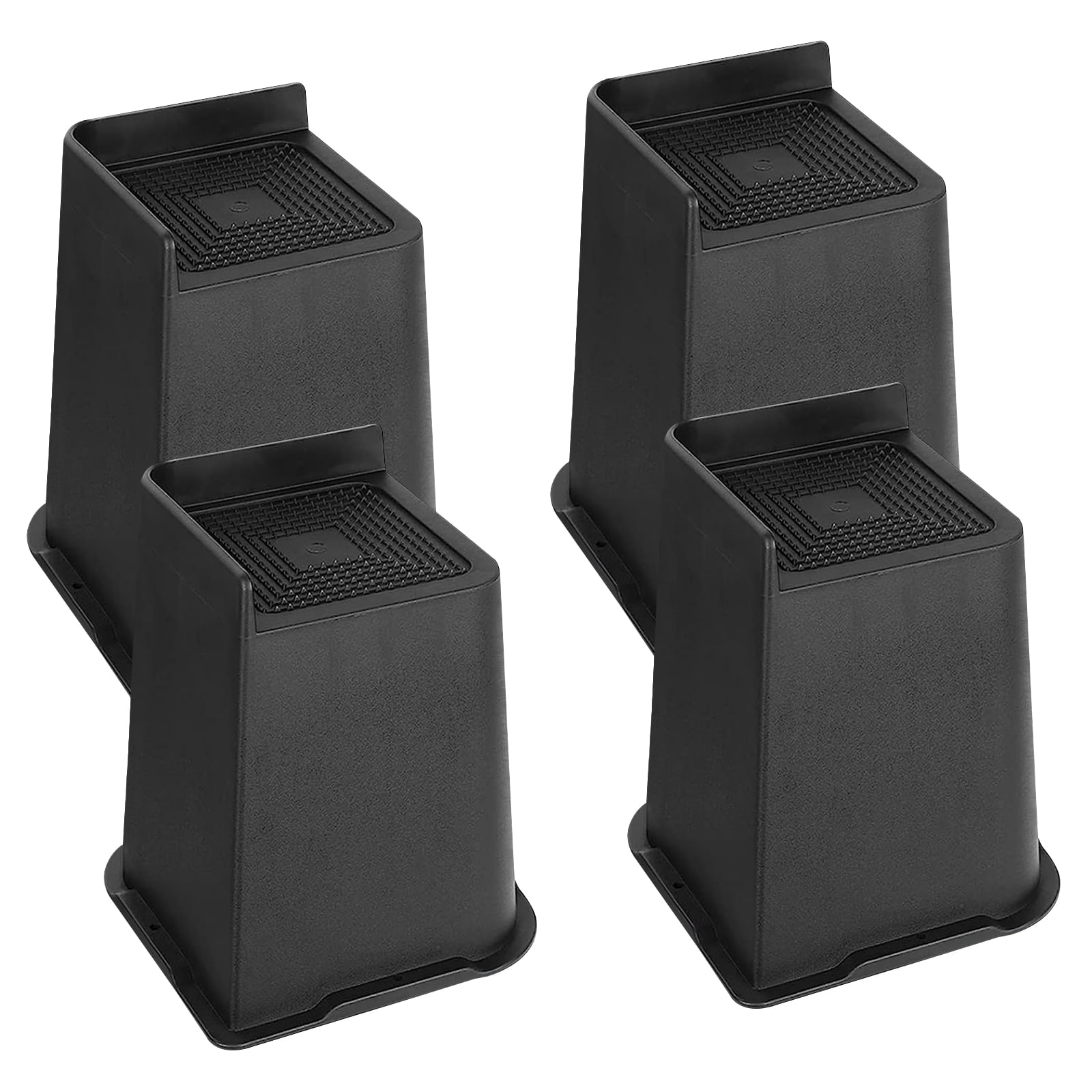 Rirool Adjustable 4 inch Bed Lifts, Bed Furniture Riser, Heavy Duty Stackable Bed Elevators Set of 4 Riser