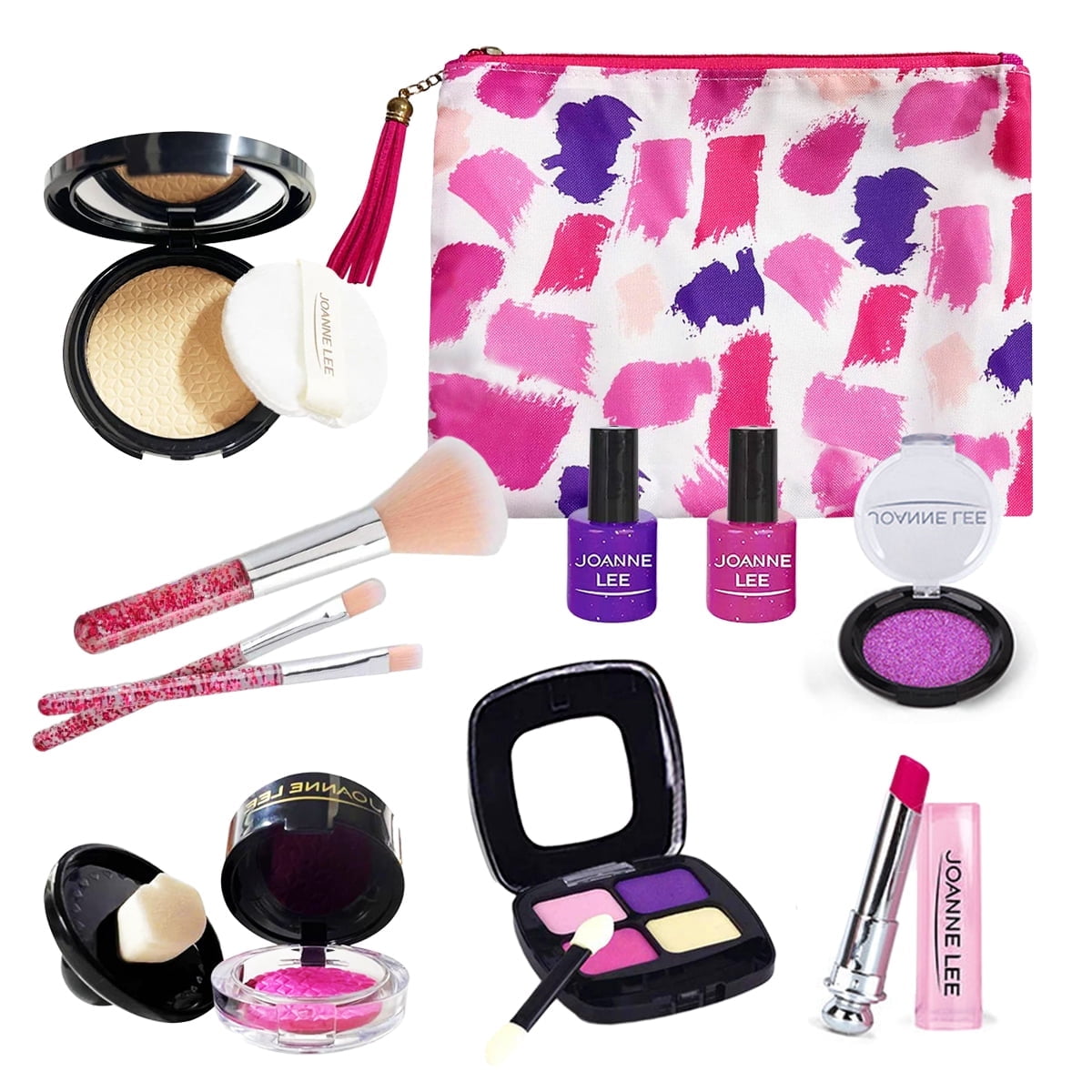 Rirool Girls' Pretend Makeup Kit - Pink Vanity Set - Ages 3-8 (Not Real Makeup)