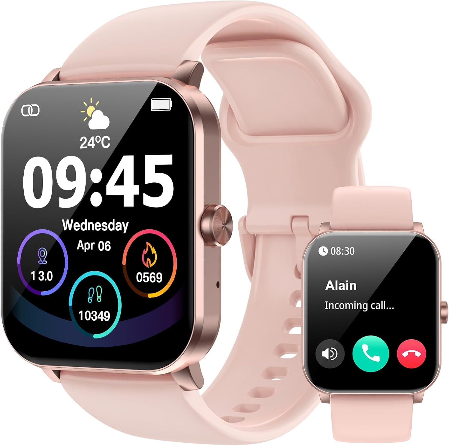 Smart Watch, Smartwatches for Men Women, 1.85" HD Fitness Tracker (Answer/Make Calls), 120+ Sport Modes, Heart Rate/Sleep Monitor, IP68 Waterproof Fitness Watch, Smartwatch for Android iOS