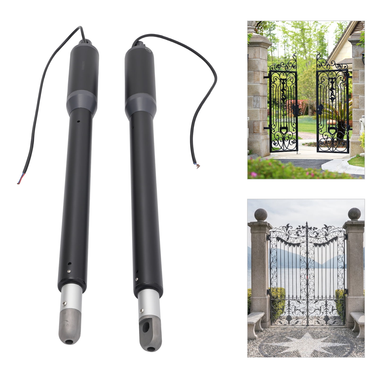 110° Opening Angle Gate Opener Black Electric Gate Opener for Residential Gates Including Decorative Doors